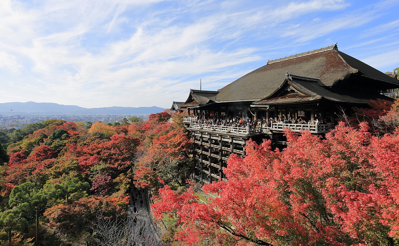 Kiyomizu-dera's wooden stage above the trees